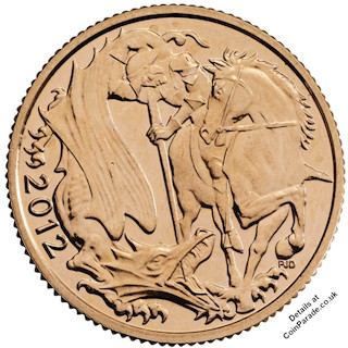 2012 Gold Sovereign BU Reverse
