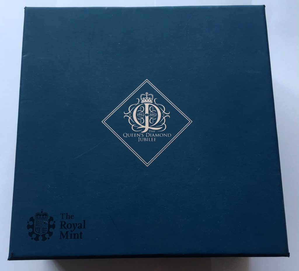 2012 Gold Ten Pounds Diamond Jubilee 5oz Box