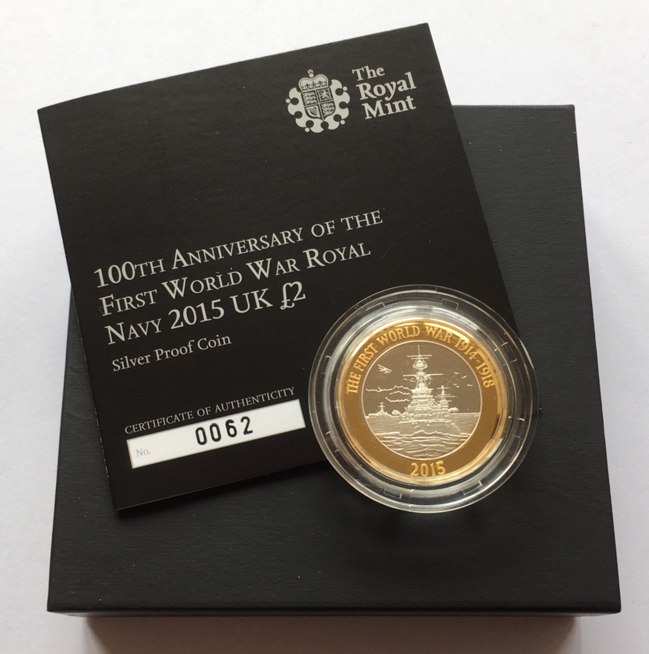 2015 Silver Two Pound Proof The Royal Navy Box