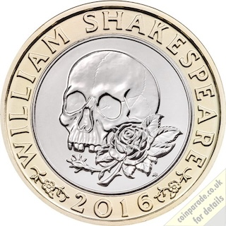 2016 Two Pound Coin Shakespeare Tragedy Reverse 2016 Two Pound Coin Shakespeare Tragedy Reverse
