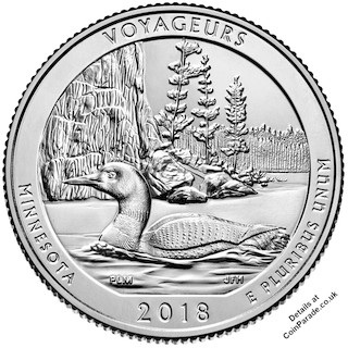 2018 Quarter Voyageurs Minnesota Reverse