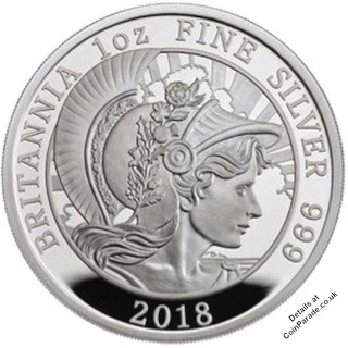 2018 Silver Britannia Proof Reverse