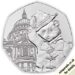2019 50 Pence Coin St Pauls Cathedral Reverse