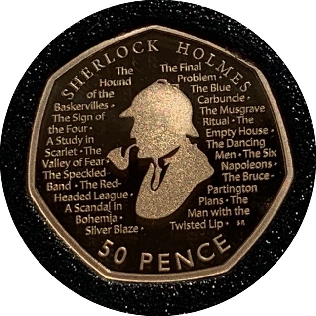 2019 Gold 50p Sherlock Holmes