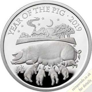 2019 Lunar Year of the Pig Silver Proof 1oz Reverse 2019 Lunar Year of the Pig Silver Proof 1oz Reverse