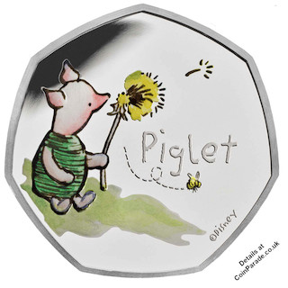 2020 Fifty Pence Piglet Colour Reverse 2020 Fifty Pence Piglet Colour Reverse