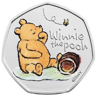 2020 Fifty Pence Winnie the Pooh Colour Reverse RM