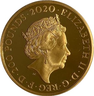 2020 James Bond Gold Proof 2oz Obverse
