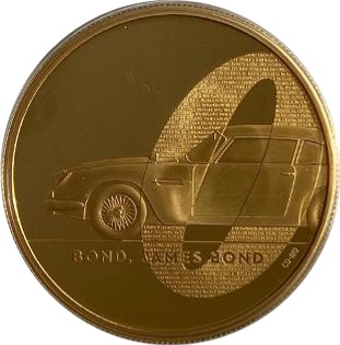 2020 James Bond Gold Proof 2oz Reverse