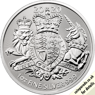 2020 Silver 1oz Royal Arms Reverse 2020 Silver 1oz Royal Arms Reverse