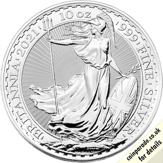2021 Britannia 10oz Silver Bullion Reverse RM