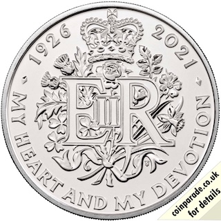 2021 Crown Queens 95th Birthday Reverse RM 2021 Crown Queens 95th Birthday Reverse RM