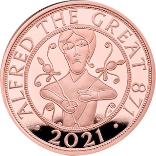 2021 Five Pounds Silver Alfred the Great Reverse RM