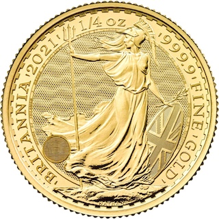 2021 Gold Britannia Quarter Ounce Reverse