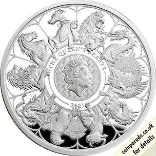 2021 Queens Beasts Silver 1oz Reverse 2021 Queens Beasts Silver 1oz Reverse