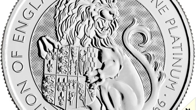 2022 1oz Platinum Royal Tudor Beasts Lion of England 2022 1oz Platinum Royal Tudor Beasts Lion of England