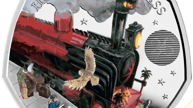 2022 50 Pence Hogwarts Express Silver Proof Reverse