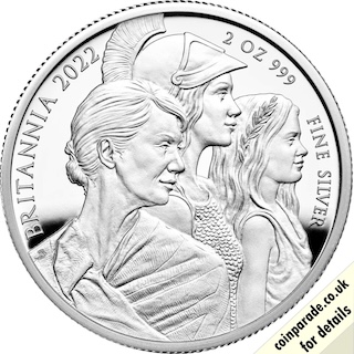 2022 Britannia 2oz Silver Proof Three ages of womanhood Reverse RM