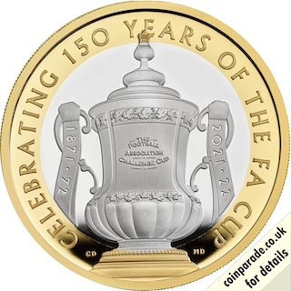 2022 Two Pounds Silver Proof FA Cup 150th Reverse