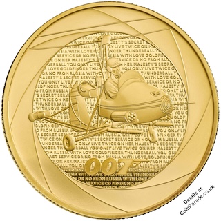 2023 1oz Gold Proof £100 Bond Films of the 1960s Reverse