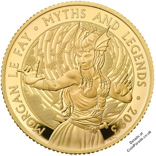 2023 1oz Gold Proof Morgan le Fay Reverse