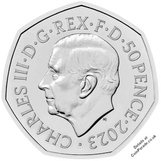 2023 Charles III Coronation 50p Circulation Obverse