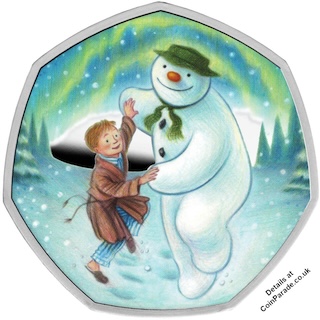 2023 Fifty Pence The Snowman Silver Proof Reverse