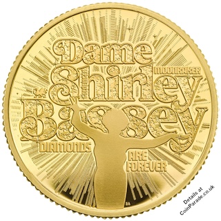 2023 Five Pounds Shirley Bassey Gold Quarter Oz Charles III Reverse RM 2023 Five Pounds Shirley Bassey Gold Quarter Oz Charles III Reverse RM
