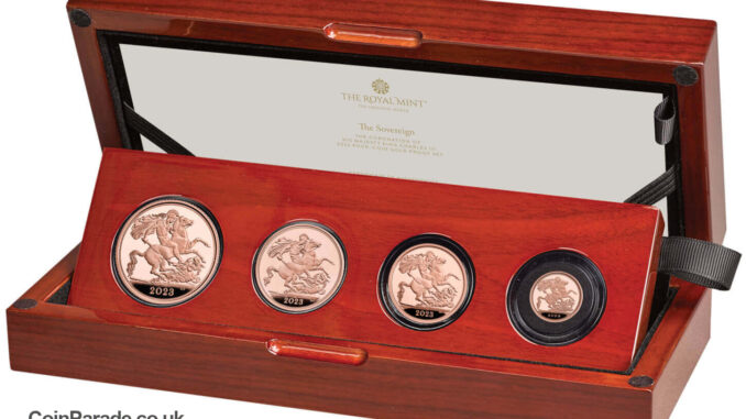 2023 Gold Sovereign Coronation 4-Coin Set of King Charles III