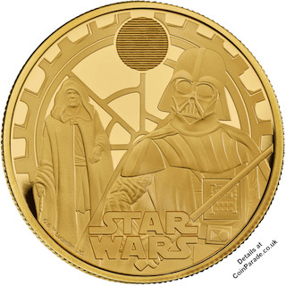 2023 Star Wars Darth Vader 1oz Gold Proof Reverse