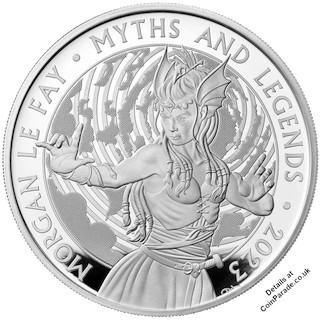 2023 Two Pounds Silver Proof Morgan le Fay Reverse 2023 Two Pounds Silver Proof Morgan le Fay Reverse
