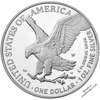 2023-W American Eagle 1oz Silver Proof Reverse 2023-W American Eagle 1oz Silver Proof Reverse