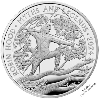 2024 1oz Silver Proof 2 Pounds Robin Hood 2024 1oz Silver Proof 2 Pounds Robin Hood