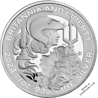 2024 Britannia and Liberty 1oz Silver Proof Reverse