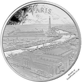 2024 City Views Paris 1oz Silver Proof 2 Pound Reverse 2024 City Views Paris 1oz Silver Proof 2 Pound Reverse