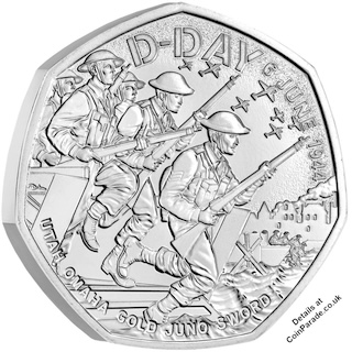 2024 D-Day 50p BU Reverse 2024 D-Day 50p BU Reverse