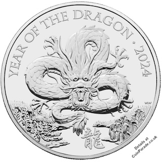 2024 Five Pounds Year of the Dragon Reverse RM 2024 Five Pounds Year of the Dragon Reverse RM