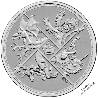 2024 Four Nations £5 2oz Silver Bullion Coin 2024 Four Nations £5 2oz Silver Bullion Coin
