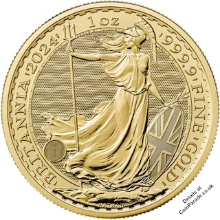 2024 Gold Britannia 1oz Reverse