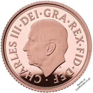 2024 Gold Half-Sovereign Proof Charles III Obverse