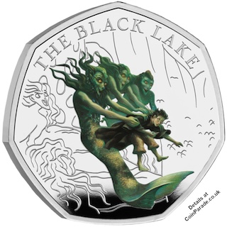 2024 Harry Potter Black Lake 50p Silver Proof Colour Reverse RM 2024 Harry Potter Black Lake 50p Silver Proof Colour Reverse RM