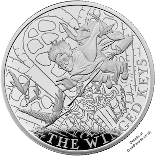 2024 Harry Potter Winged Keys 1oz Silver Proof Reverse 2024 Harry Potter Winged Keys 1oz Silver Proof Reverse
