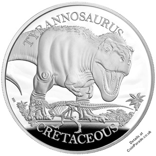 2024 Tyrannosaurus 1oz Silver Proof Reverse 2024 Tyrannosaurus 1oz Silver Proof Reverse