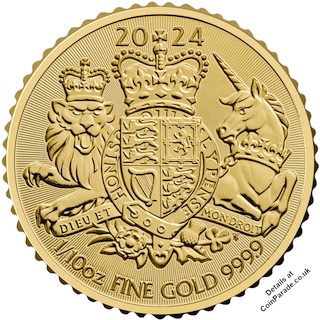 2024 Royal Arms tenth oz Gold Bullion Reverse RM 2024 Royal Arms tenth oz Gold Bullion Reverse RM
