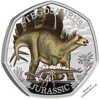 2024 Stegosaurus 50p Silver Proof Charles III Reverse 2024 Stegosaurus 50p Silver Proof Charles III Reverse