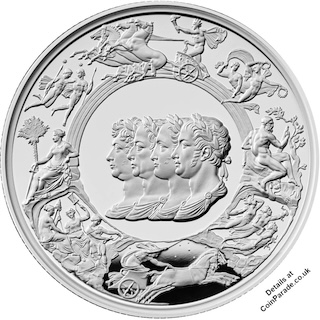 2024 Waterloo Medal Allied Leaders 2oz Silver Proof Reverse 2024 Waterloo Medal Allied Leaders 2oz Silver Proof Reverse