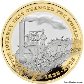 2025 200 Years of The Modern Railway £2 Silver Proof Reverse RM 2025 200 Years of The Modern Railway £2 Silver Proof Reverse RM