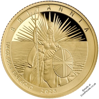 2025 Britannia Quarter oz Gold Proof Reverse RM 2025 Britannia Quarter oz Gold Proof Reverse RM