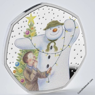 2025 Snowman 50p Silver Proof Colour Reverse RM