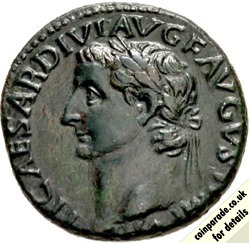 35AD 36AD As Tiberius Obverse 35AD 36AD As Tiberius Obverse